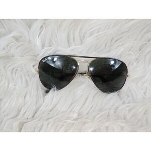 Vintage B & L Ray Ban Brown Leathers AVIATOR 62mm Sunglasses USA - Read Below